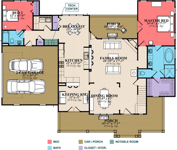 Home Plan - Country Floor Plan - Main Floor Plan #63-271