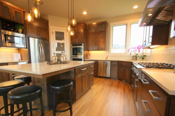 Interior - Kitchen 1 for Prairie House Plan #124-969 - 4 bed, 3 bath