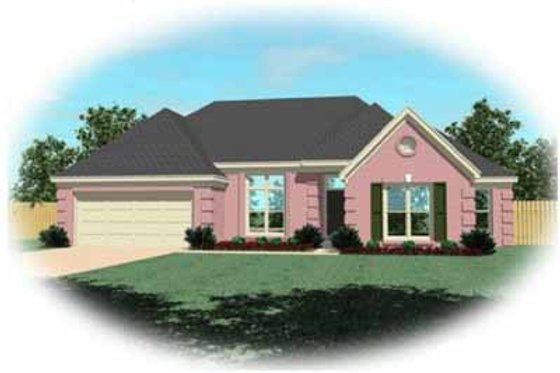 Exterior - Front Elevation for Traditional House Plan #81-327 - 3 bed, 2 bath