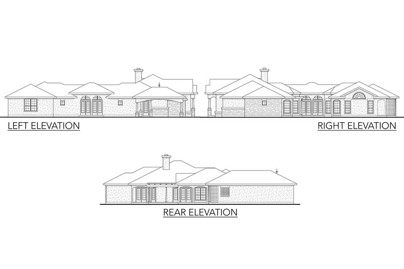 Architectural House Design - Exterior - Other Elevation for Mediterranean House Plan #80-175 - 4 bed, 3.5 bath