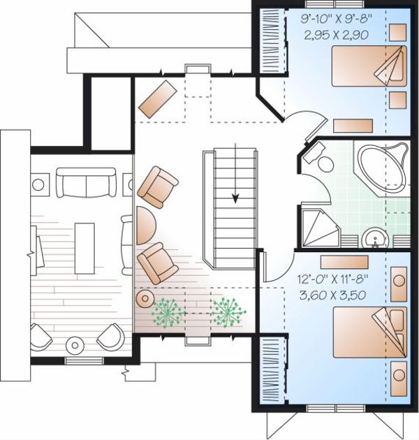House Design - Farmhouse Floor Plan - Upper Floor Plan #23-852