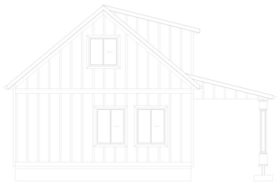 Exterior - Other Elevation 1 for Farmhouse House Plan #1060-332, 1 bath
