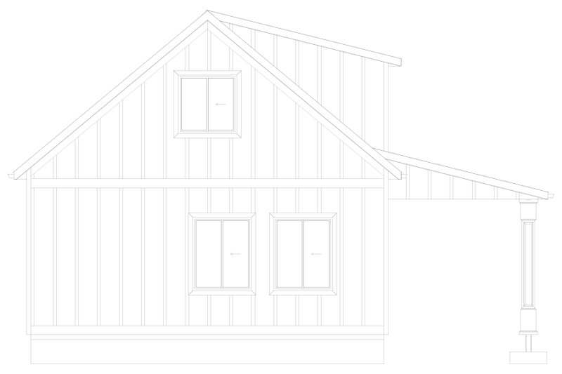 Home Plan - Exterior - Other Elevation 1 for Farmhouse House Plan #1060-332, 1 bath