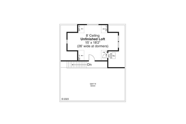 Bungalow Floor Plan - Upper Floor Plan #124-1345