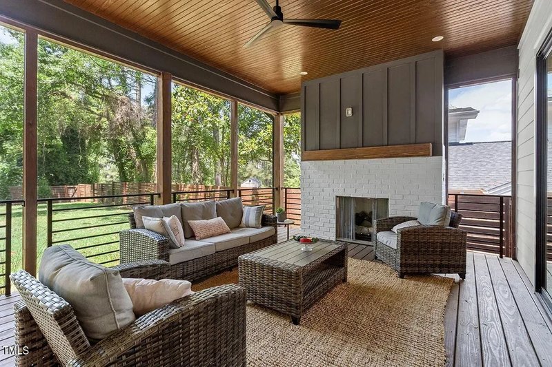 Architectural House Design - Exterior - Covered Porch for Contemporary House Plan #1128-1 - 4 bed, 4.5 bath
