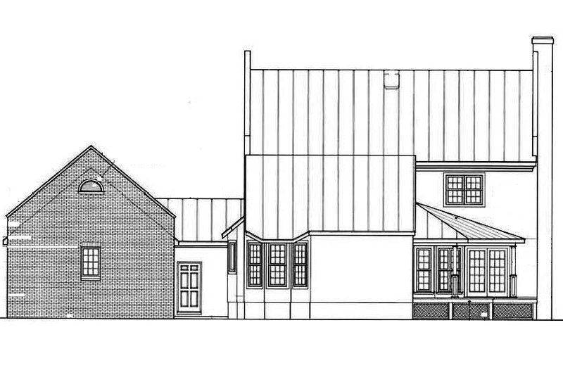 Home Plan - Exterior - Rear Elevation for Southern House Plan #45-157 - 4 bed, 3.5 bath