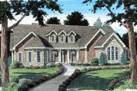 Exterior - Front Elevation for European House Plan #312-632 - 3 bed, 2 bath