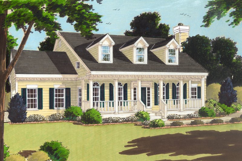 Home Plan - Southern Exterior - Front Elevation Plan #3-193