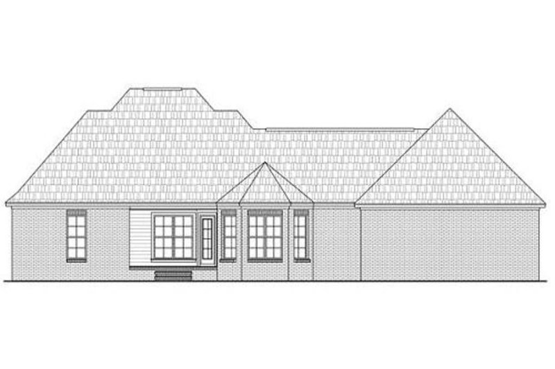 Home Plan - Exterior - Rear Elevation for Southern House Plan #21-277 - 3 bed, 2 bath