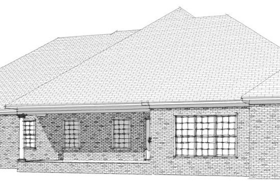 Exterior - Rear Elevation for Traditional House Plan #63-168 - 4 bed, 2.5 bath