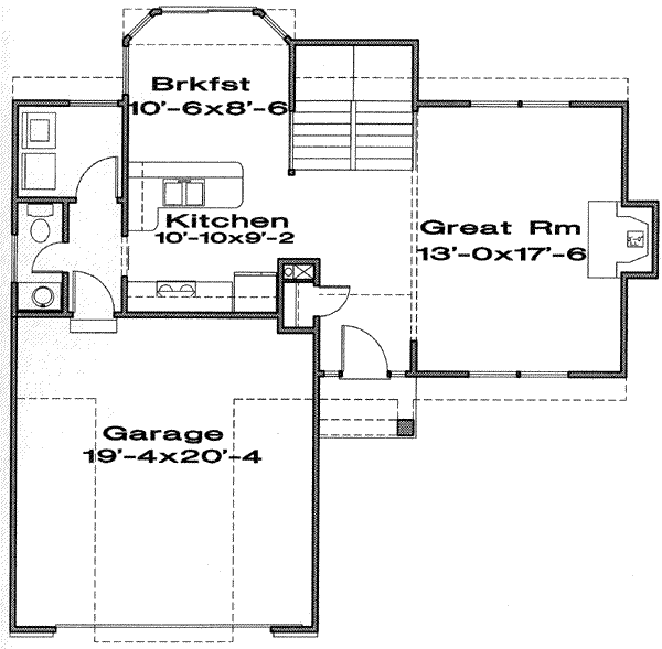 Traditional Floor Plan - Main Floor Plan #6-105