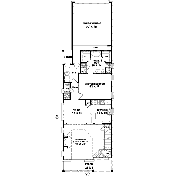 Southern Floor Plan - Main Floor Plan #81-454