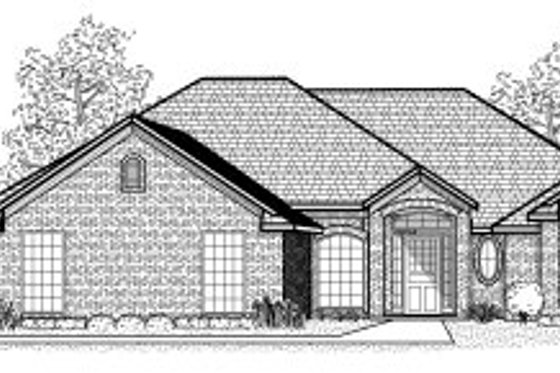 Exterior - Front Elevation for European House Plan #65-409 - 3 bed, 3 bath