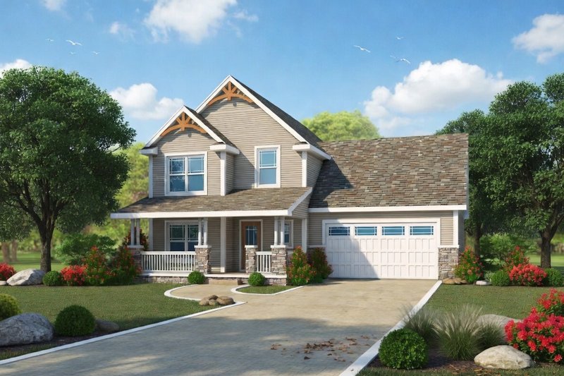 Dream House Plan - Exterior - Front Elevation 2 for Traditional House Plan #20-2263 - 3 bed, 2.5 bath