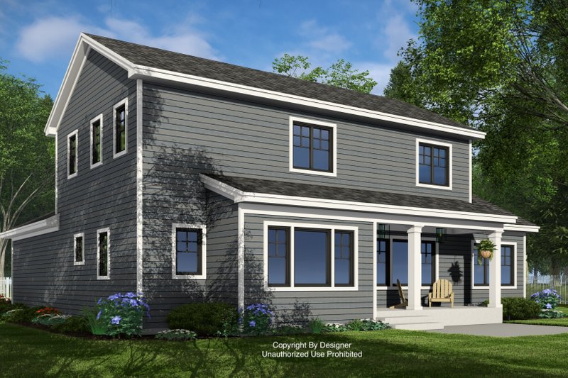 House Design - Exterior - Rear Elevation for Craftsman House Plan #51-1379 - 4 bed, 3.5 bath