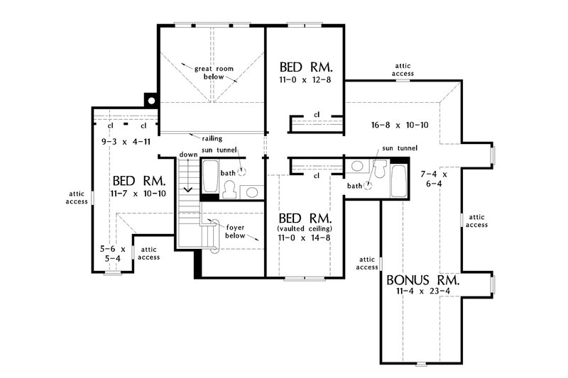 Home Plan - Floor Plan - Upper Floor for European House Plan #929-1022 - 5 bed, 4 bath