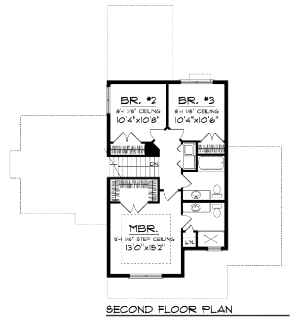 House Design - Bungalow Floor Plan - Upper Floor Plan #70-973