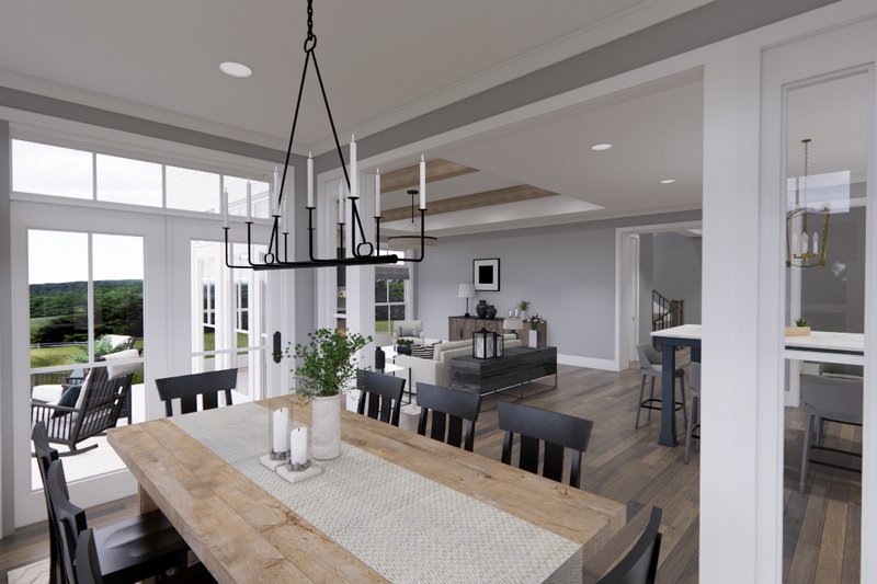 Dream House Plan - Interior - Dining Room 1 for Farmhouse House Plan #51-1564 - 4 bed, 3.5 bath