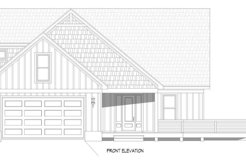 House Blueprint - Exterior - Front Elevation 4 for Farmhouse House Plan #932-1437 - 3 bed, 2 bath