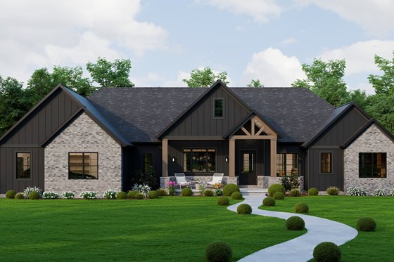 Exterior - Front Elevation 4 for Farmhouse House Plan #1089-67 - 3 bed, 2.5 bath