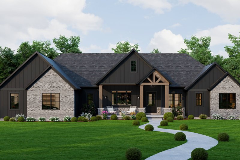 House Blueprint - Exterior - Front Elevation 4 for Farmhouse House Plan #1089-67 - 3 bed, 2.5 bath