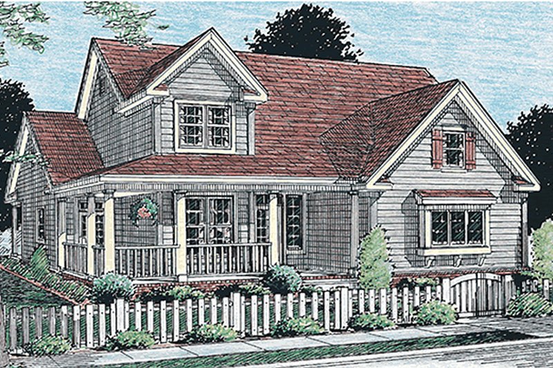 Architectural House Design - Farmhouse Exterior - Front Elevation Plan #20-181