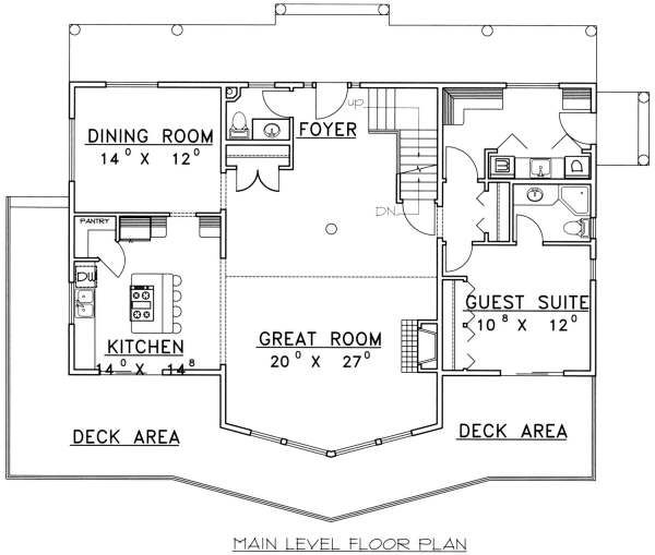 Cabin Floor Plan - Main Floor Plan #117-573