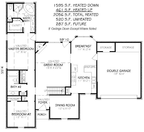 Traditional Floor Plan - Main Floor Plan #424-63