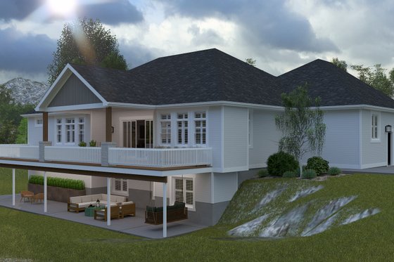 Exterior - Rear Elevation 2 for Craftsman House Plan #1060-354 - 2 bed, 2 bath