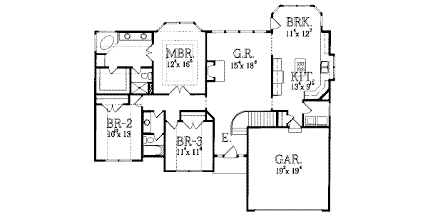 Traditional Floor Plan - Main Floor Plan #6-159