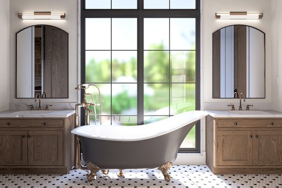 Interior - Master Bathroom 1 for European House Plan #455-361 - 1 bed, 1.5 bath