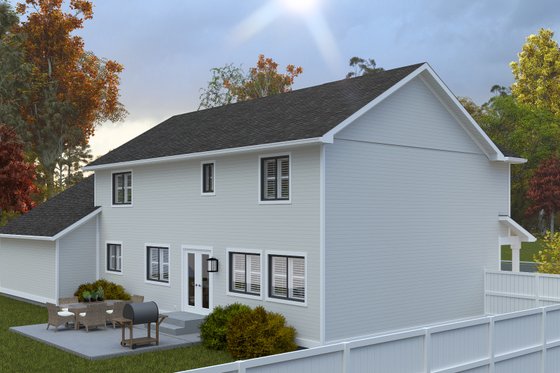 Exterior - Rear Elevation 2 for Farmhouse House Plan #1060-407 - 4 bed, 3.5 bath