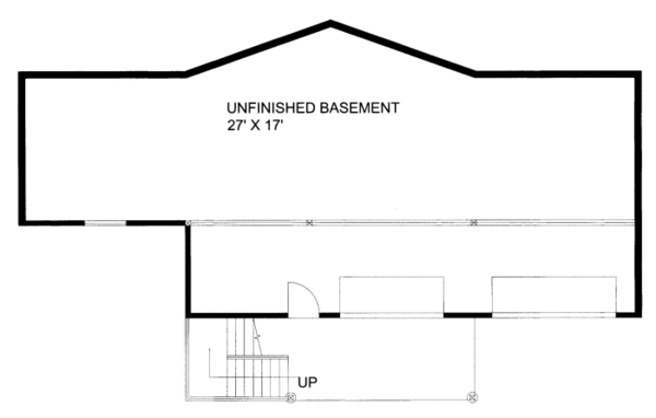Cabin Floor Plan - Lower Floor Plan #117-788