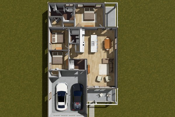 House Plan Design - Cottage Floor Plan - Main Floor Plan #513-2353