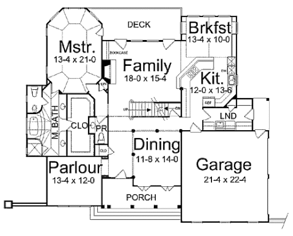 Architectural House Design - Traditional Floor Plan - Main Floor Plan #119-361