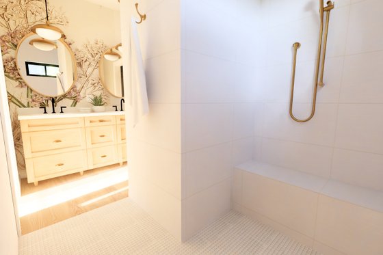 Interior - Master Bathroom 1 for Farmhouse House Plan #126-296 - 1 bed, 1 bath