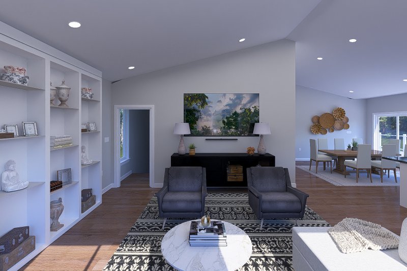 Architectural House Design - Interior - Family Room 1 for Farmhouse House Plan #1060-350 - 2 bed, 1 bath