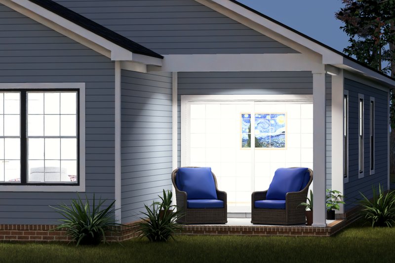 Architectural House Design - Exterior - Covered Porch for Cottage House Plan #513-2467 - 4 bed, 3 bath