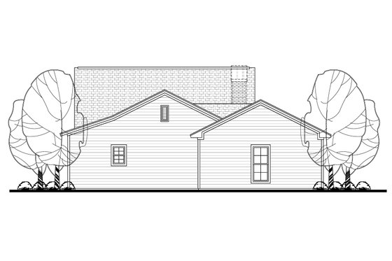 Exterior - Rear Elevation for Cottage House Plan #430-106 - 3 bed, 2 bath