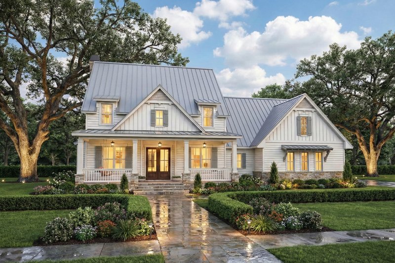 Farmhouse Style House Plan - 3 Beds 2.5 Baths 2526 Sq/Ft Plan #120-272 Exterior