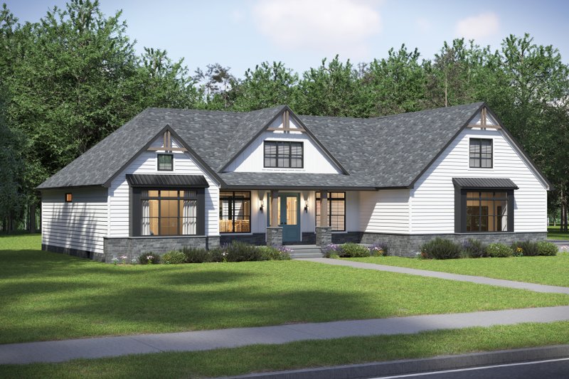 Dream House Plan - Exterior - Front Elevation 3 for Farmhouse House Plan #1089-44 - 3 bed, 2.5 bath