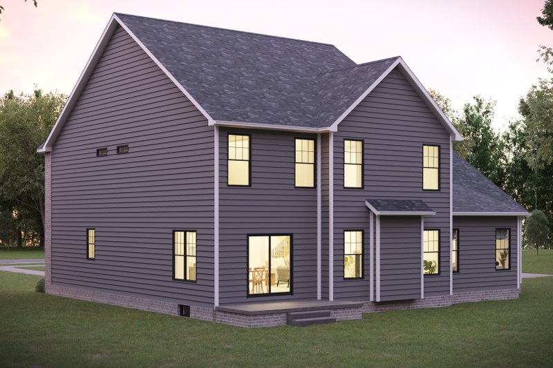 House Blueprint - Exterior - Rear Elevation for Craftsman House Plan #1089-47 - 4 bed, 3.5 bath