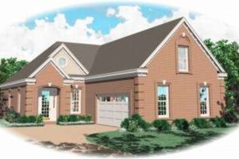 Exterior - Front Elevation 2 for European House Plan #81-778 - 3 bed, 2.5 bath
