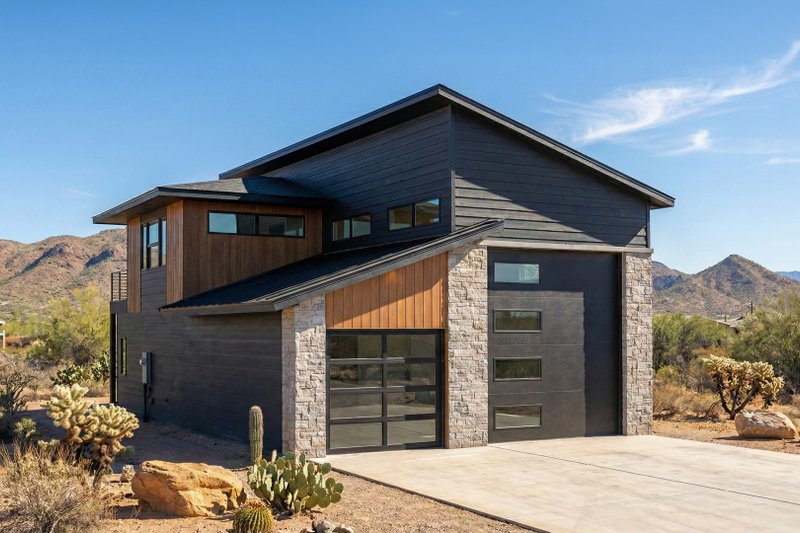 Dream House Plan - Modern Exterior - Front Elevation Plan #455-739