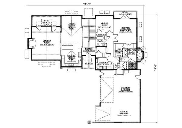 Home Plan - Traditional Floor Plan - Main Floor Plan #5-264