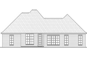 Exterior - Rear Elevation for European House Plan #430-27 - 3 bed, 2 bath