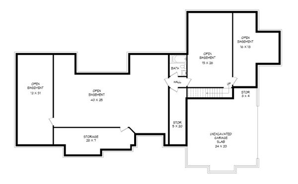 Home Plan - Traditional Floor Plan - Lower Floor Plan #932-401