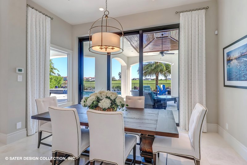 Architectural House Design - Interior - Dining Room for Mediterranean House Plan #930-511 - 3 bed, 3.5 bath