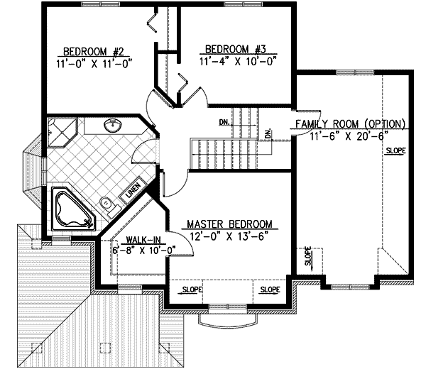 European Floor Plan - Upper Floor Plan #138-117
