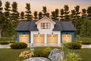 Farmhouse Style House Plan - 2 Beds 2 Baths 1056 Sq/Ft Plan #54-670 Exterior 